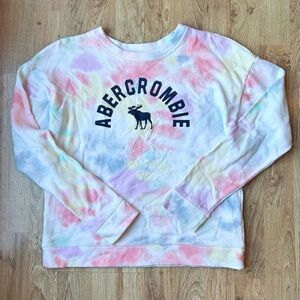 Abercrombie Girls Tie Dye Crew Sweatshirt Size 13/14